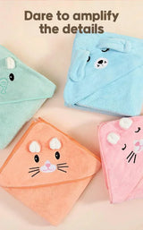 Soft Bath Towel for Baby Absorbent Towel Newborn Swaddle Wrap Baby Blankets for Girls Boys Thick Hooded Bath Towel Cloak lj