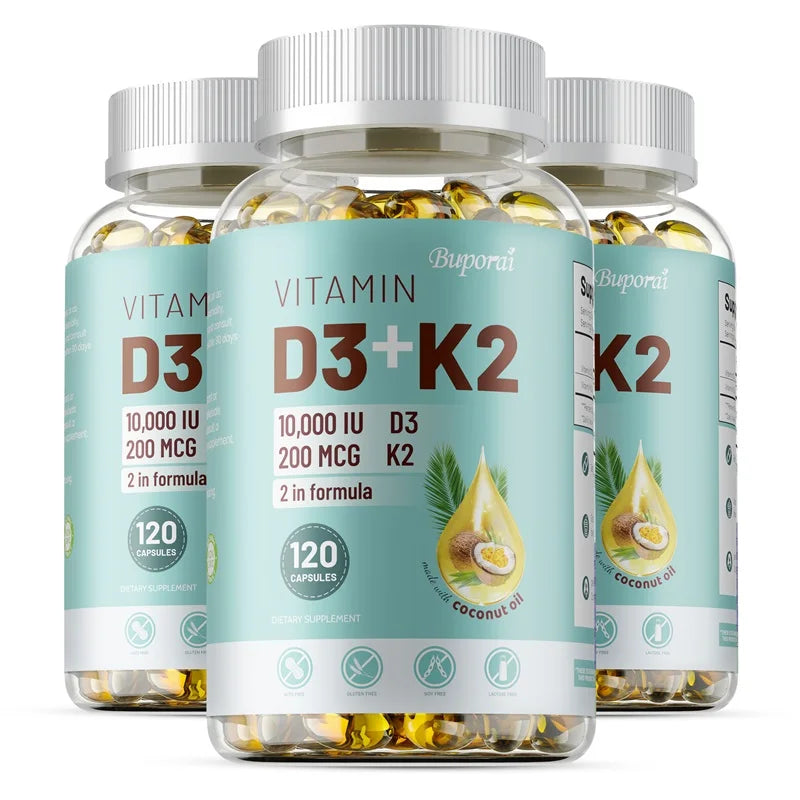 VITAMIN D3&K2 - Nerve, Muscle, Heart, Bone and Dental Health, Immune System Health