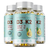 VITAMIN D3&K2 - Nerve, Muscle, Heart, Bone and Dental Health, Immune System Health