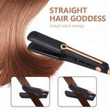 Tinsol 2-in-1 Hair Straightener Curling Iron Ceramic Plate Negative Ion Wide Plate Temperature Adjustable Hair Straightener
