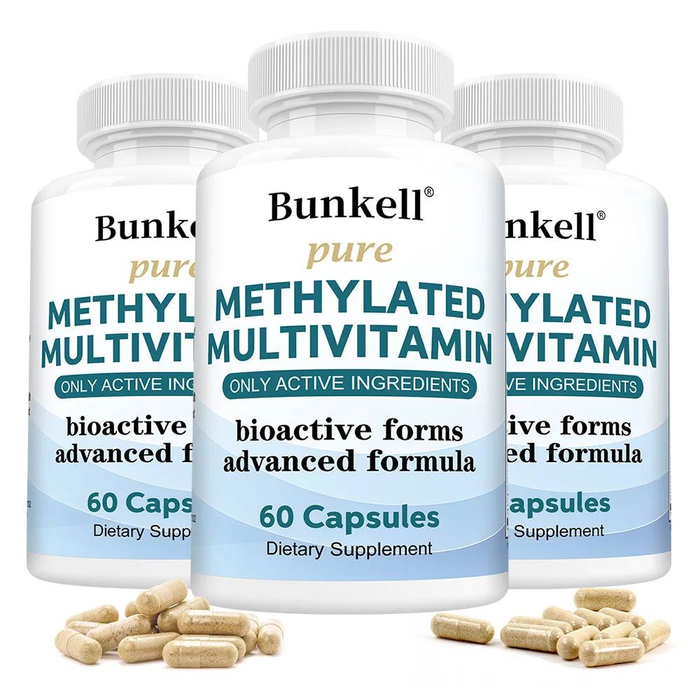 High-potency Methylated Multivitamin Supplement, with Vitamins C, D, B12 To Support Energy and Focus, and Maintain Heart Health