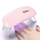 6W Foldable UV LED Nail Lamp Portable Manicure Dryer Machine Quick Drying Gel Polish Tool for Home Professional Use with USB