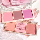 3-Color Cheek Red Plate Nude Makeup Natural Matte Milk Tea Orange Eye Shadow Makeup Lasting High Color Rendering Invisible