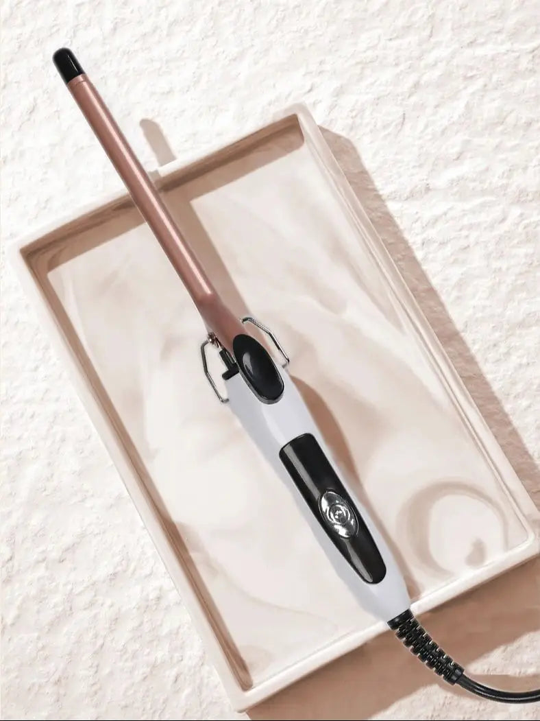EU Plug 0.51"  Curling Iron, Constant Temp Hair Care, Auto Shutoff, Anti-Scald Stand, Perfect for Wool Curls
