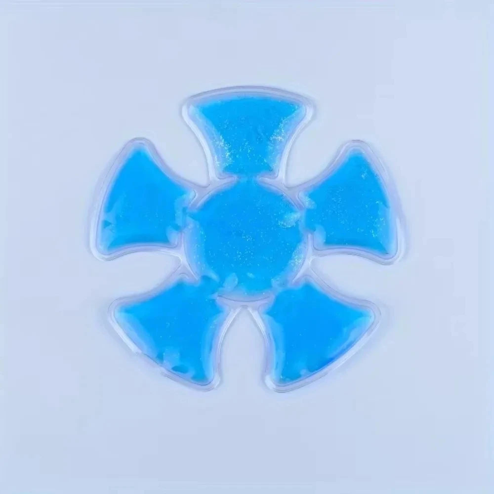 Blue PVC Gel Ice Pack - Adjustable Cooling Pad for Helmets & Hats | Reusable Cold Compress Travel Portable Outdoor Accessory