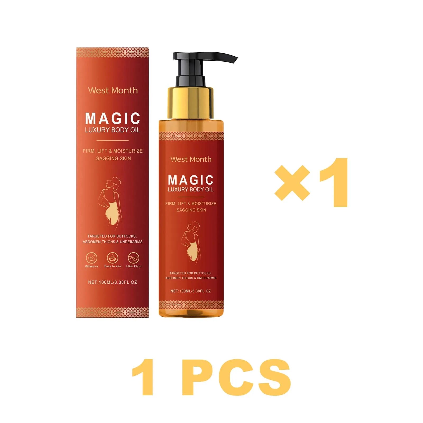 West Month Firming Body Oil Deep Moisturizing Dry Skin Tightening Firming Brightens Skin Tone Anti Aging Repair Damaged Skin
