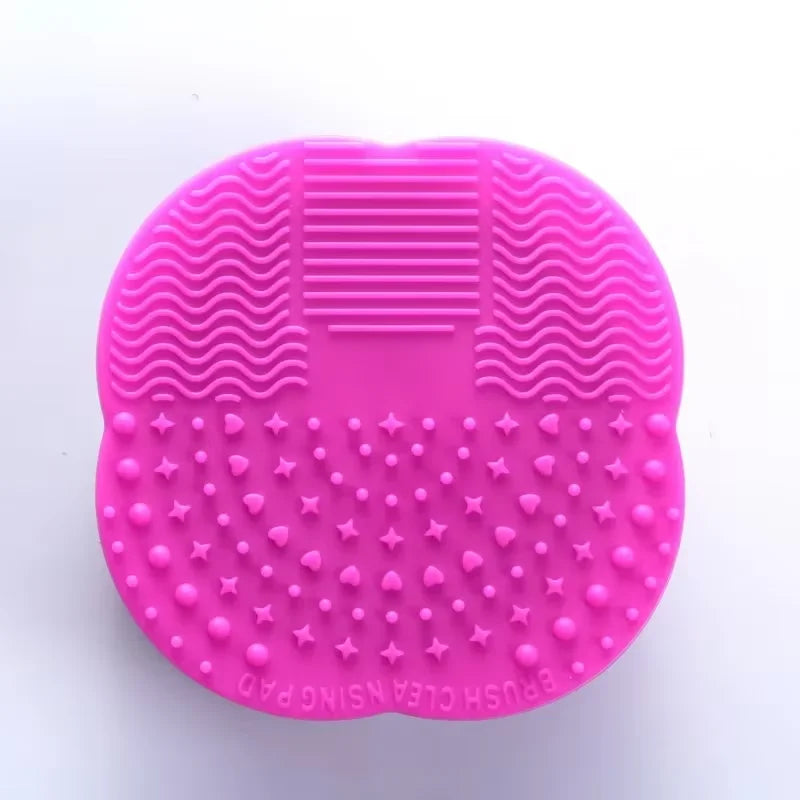 Colorful Brush Cleaner Scrubbe Board Cosmetic Makeup Brush Washing Silicone Gel Cleaning Mat Foundation Makeup Brush Cleaner Pad
