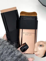 Eraser Foundation Rod Products, Velvet Moisturizing Light Concealer Liquid Foundation, Double Head Foundation Make-up With Brush