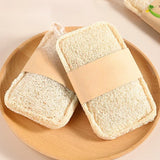 6pcs Natural Loofah Exfoliating Sponges - Gentle Body Scrubber for Shower & Bath, Bamboo Fiber Cleaning Pads 2042