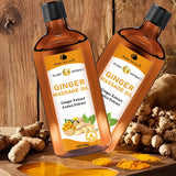 Cold-Pressed Ginger Oil, for Body Massage, Turmeric Root Oil, Sweet Almond Oil, Moisturizing and Dry Skin Care, Suitable for All Skin Types, Neutral for Adults