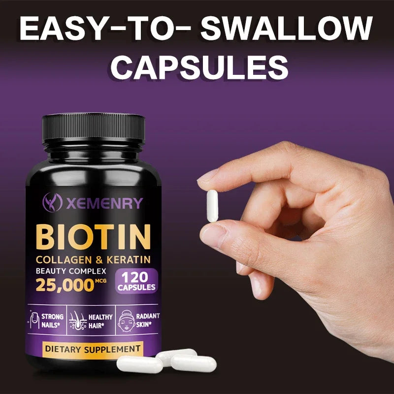 Biotin - Nail, Hair and Skin Health Support, Skin Texture Improvement, Anti-agingSupplements