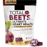 Beetroot Gummies with CoQ10, B Vitamins Grape Seed Extract Plant-Based Soft Chews Daily Energy Supplement