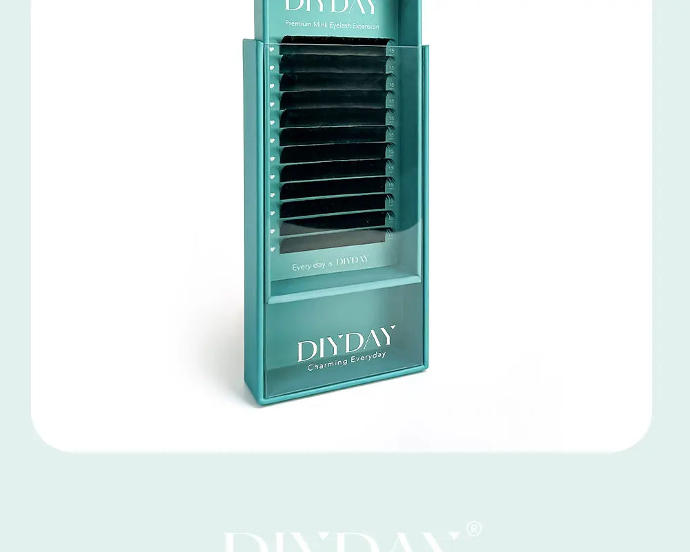 DIYDAY Ellipse Flat Eyelash Extensions 0.15 0.20 Super Softer Individual Flat Lashes Natural Look False Eyelashes for Makeup