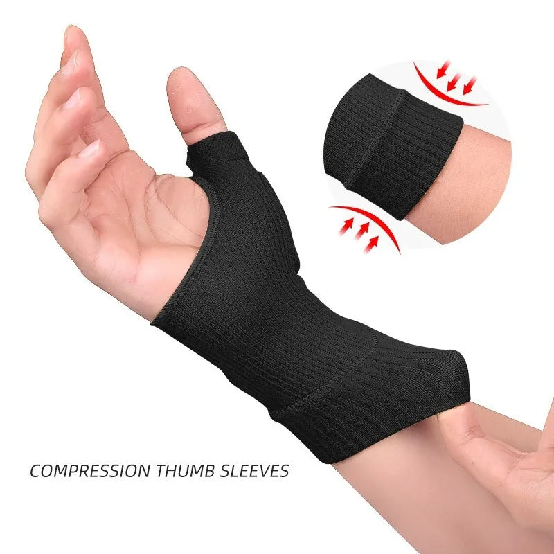 Wrist Thumb Compression Arthritis Gloves, Breathable Wrist Support Wrist Brace Wrist Sleeve With Gel Thumb Injury Pads