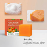 Persimmon Soap Bar for Body Odor Removal, Handmade Persimmon Green Tea Soap for Face and Body Wash Gentle Deodorant Bar