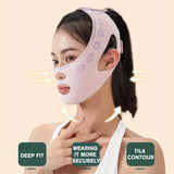 Breathable V‑Line Face Shaping Band, Cheek Lifting Face Bandage for Facial Contouring Support for Double Chin Appearance Improvement