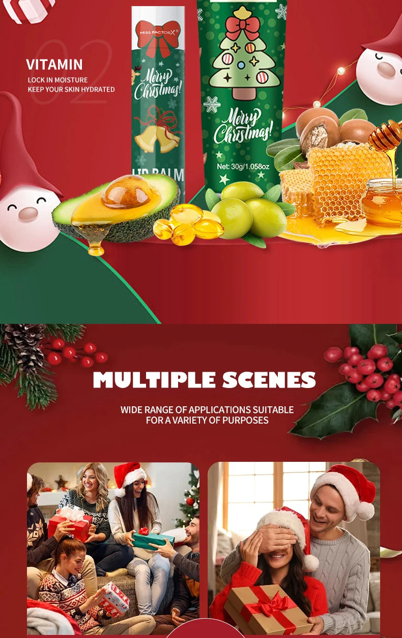Christmas Gift Set Distribution 120PCS/Box in Bulk, Lip Balm in Bulk, Hand Cream in Bulk, Christmas Cards, Gift Gauze Bags