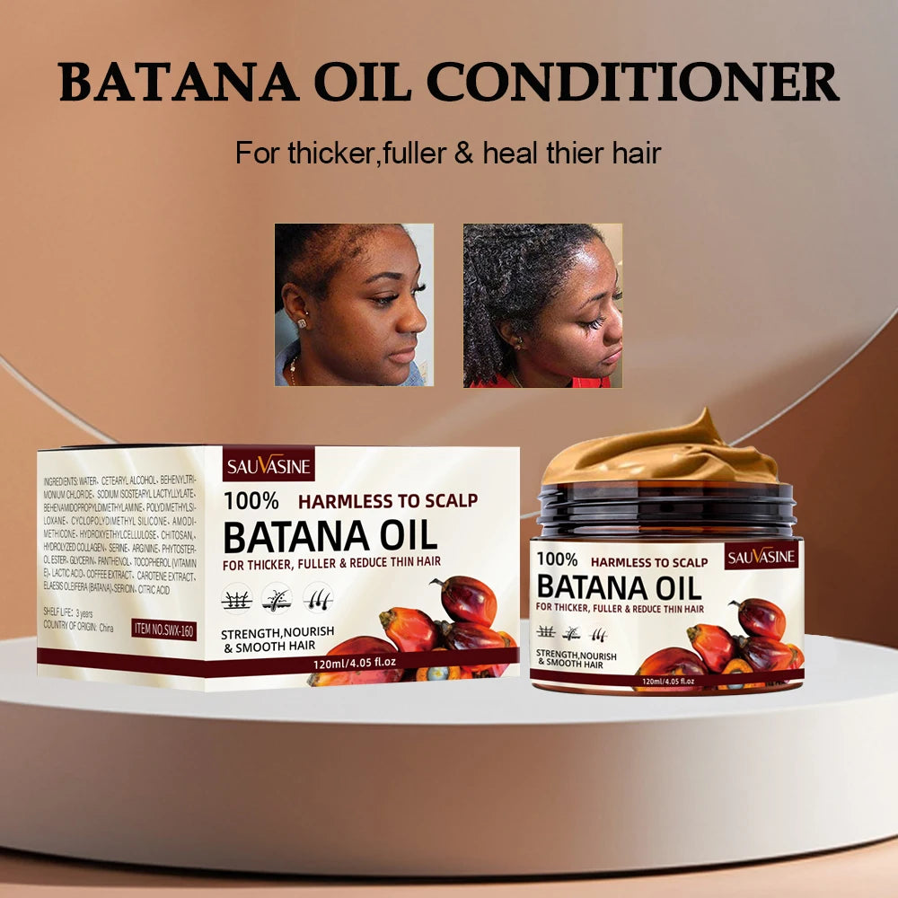 100% Natural Batana Oil Batana Butter Hair Mask Treatment Deep Conditioner for Dry Damaged Hair and Growth Nourishing & Smooth
