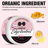 GOIPLE Edge Control Gel for Covering Gray Hair Filling In Thin Areas Black Styling Wax Strong Hold Broken Hair Finishing Pomade