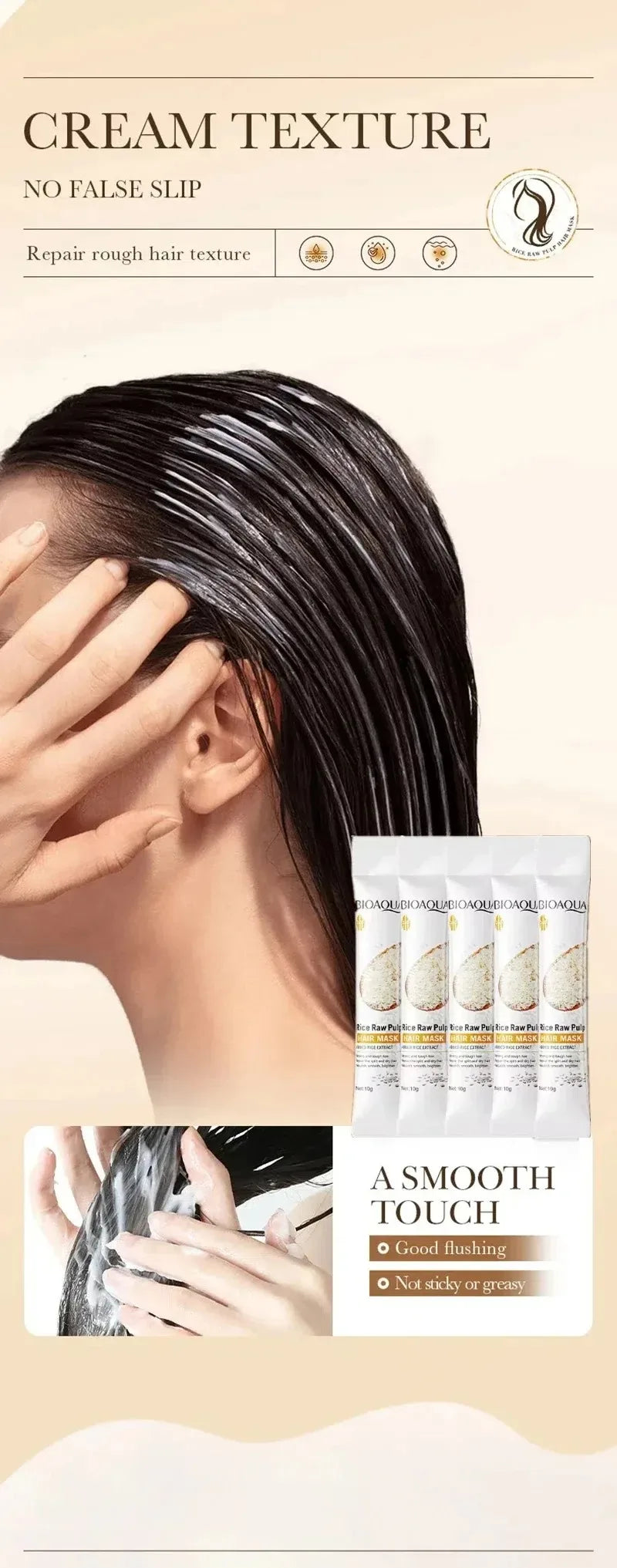 5-Second Smooth Hair Care Professional Magic Hair Mask, Natural Repair, Moisturizing, Anti-Split Ends, Repairs Damage, Smooths Frizz