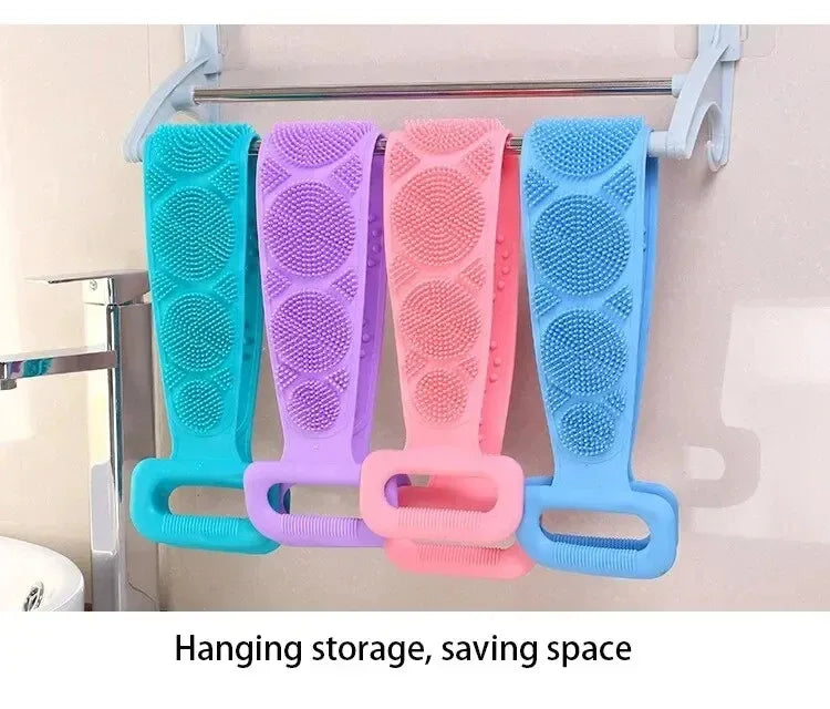 Bath Towels Scrubber Rubbing Back Peeling Massage Body Sponge Silicone Back Brushes Shower Belt Extended Skin Clean Brushes