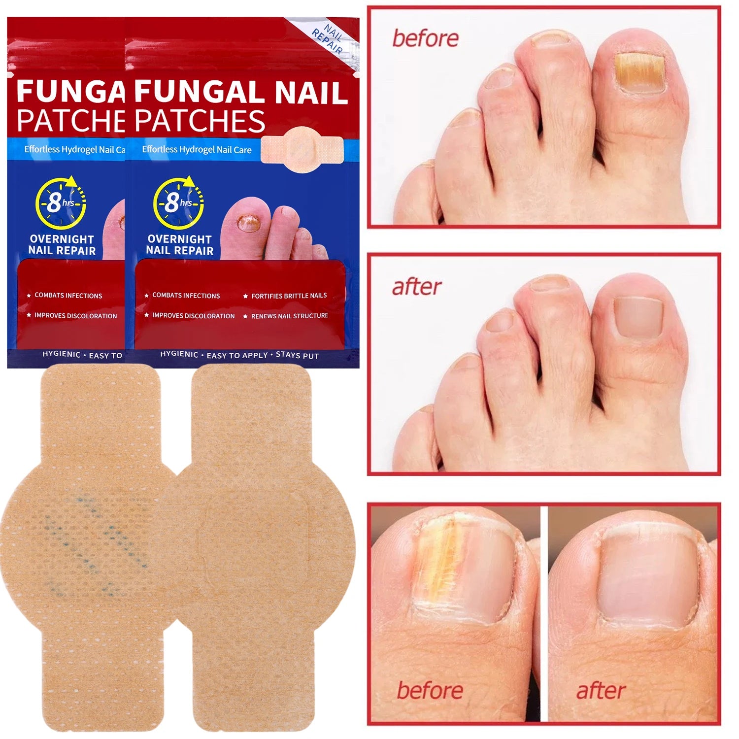 21Pcs Waterproof Nail Beauty Stickers Daily Foot Nail Care Supplies