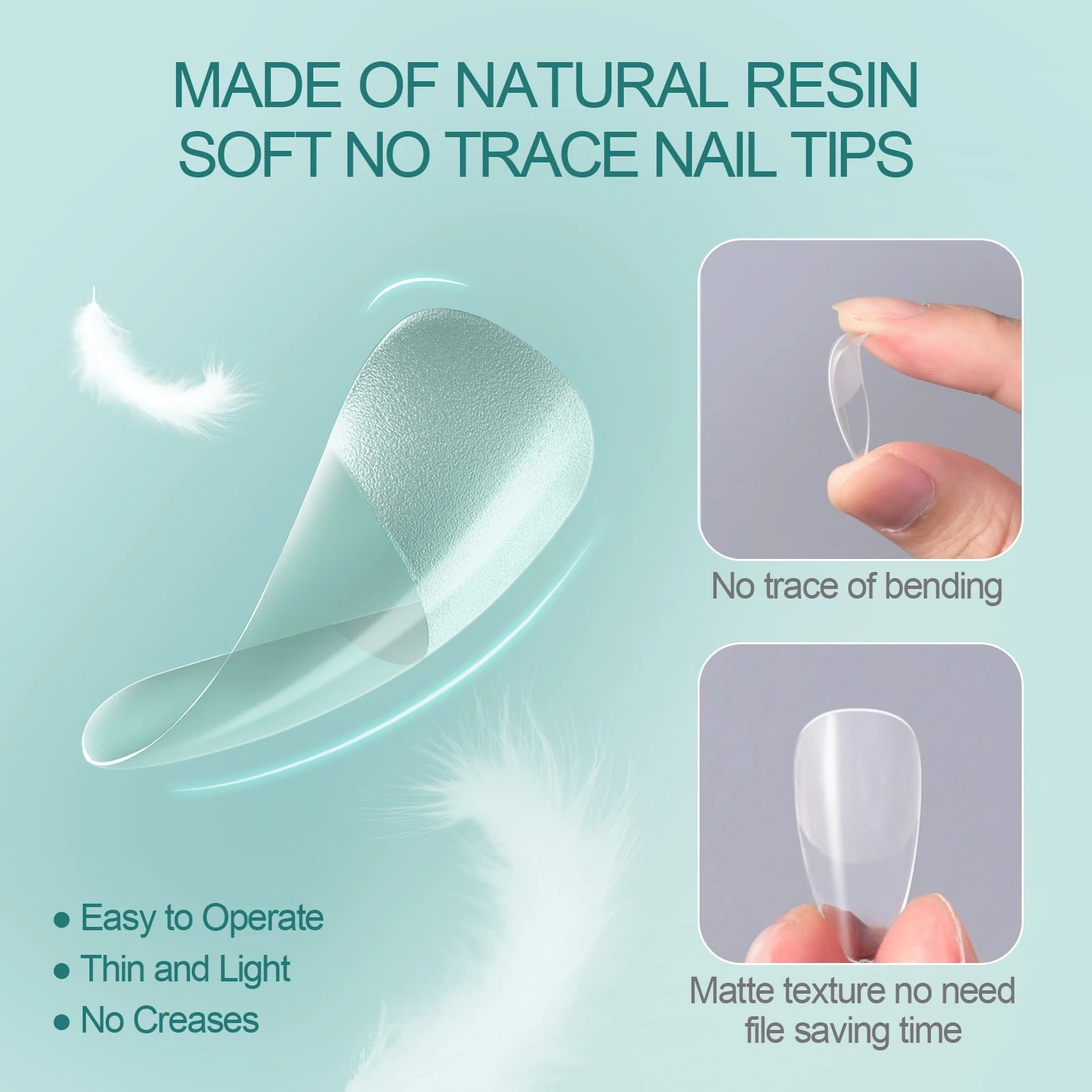 Nailpop Soft Gel Tips For Nails Acrylic Material Half Almond Artificial Nail Capsule Accessories Tool Art Salon 120pcs/box