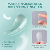 Nailpop Soft Gel Tips For Nails Acrylic Material Half Almond Artificial Nail Capsule Accessories Tool Art Salon 120pcs/box