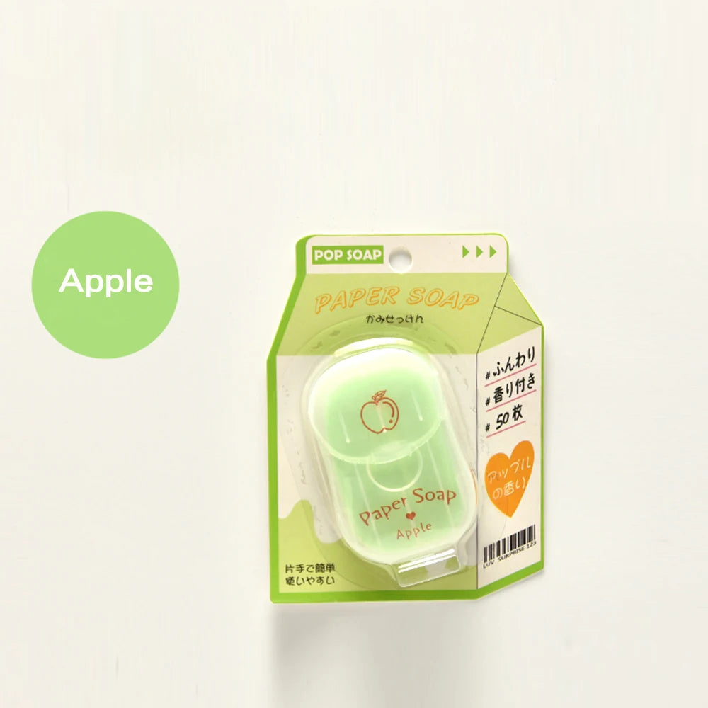 Portable Hand Soap Sheets for Travel | Dissolving Cleanser Wipes | Alcohol-Free | On-the-Go 50 sheets/box