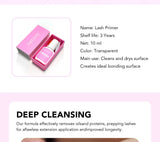 DIYDAY Eyelash Glue Primer for Natural Lashes, Deep Cleansing Oil-Free Prep Adhesive Primer for Eyelash Extension