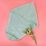 Ultra-Absorbent Coral Fleece Hair Towel Wraps with Button Closure - Quick-Dry, Soft, and Stylish Hair Drying Caps for Women