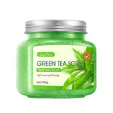 350g Sadoer Green Tea Body Scrub, Cleanses the Skin, Deeply Exfoliates, Makes the Skin Soft, Smooth, and Elastic, Bath Products