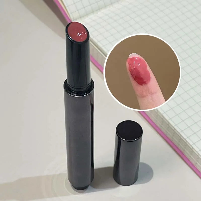 HERORANGE Push-button Mirror Lipstick Moisturizing Long-lasting Lip Glaze Lipstick