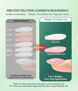 Nailpop 7-in-1 Builder Nail Gel Fast Building Gel Nail Polish Clear White Pink Nude 15ml Nail Tip Reinforcement and Extension