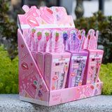 Cute Ice Cream Shiny Lip Gloss Lip Balm Set Girls Woman Waterproof Longlasting Natural Moisturizing Lips Makeup