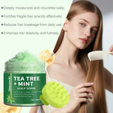 Tea Tree Scalp Scrub Anti-Dandruff Oil Control Refreshing Fluffy Anti-Breakage Soothing Nourishing Hair Deep Cleansing Shampoo