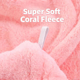 Ultra-Absorbent Coral Fleece Hair Towel Wraps with Button Closure - Quick-Dry, Soft, and Stylish Hair Drying Caps for Women