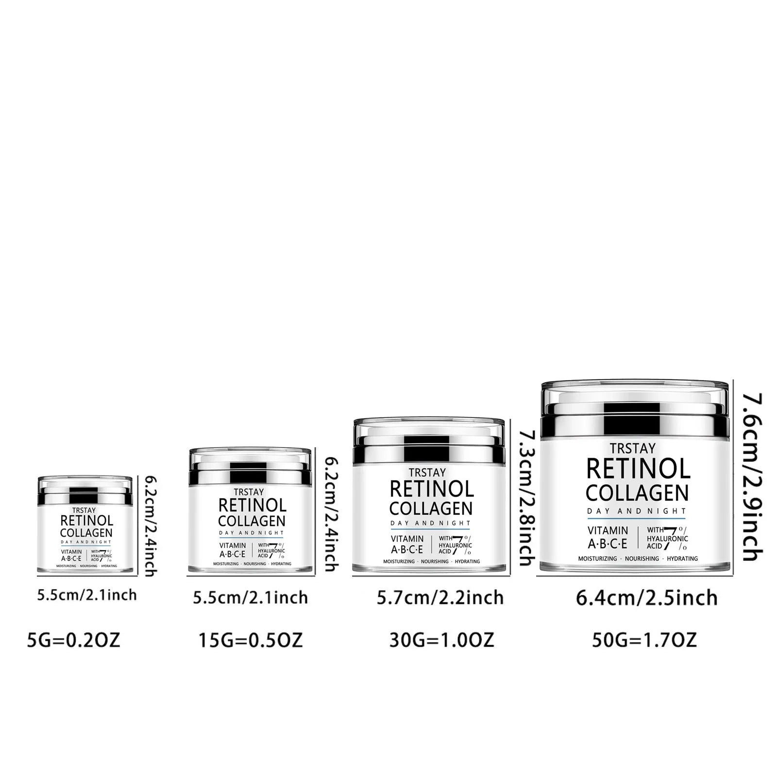 TRSTAY RETINOL COLLAGEN DAY AND NIGHT VITAMINA·B·C·E WITH 7% HYALURONIC ACID MOISTURIZING ·NOURISHING·HYDRATING