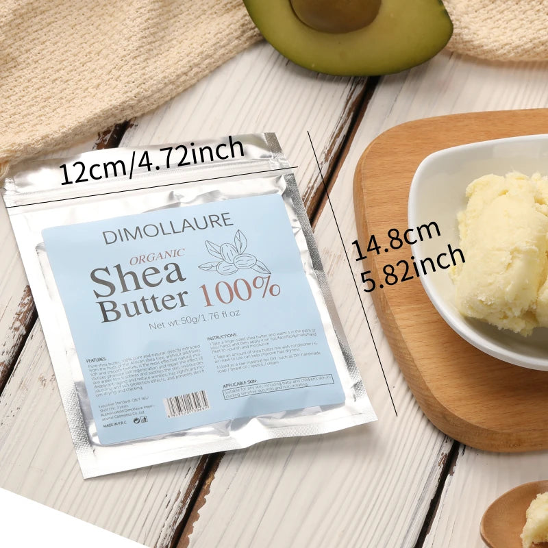 Dimollaure 50g Natural Organic Unrefined Shea Butter Maternity Stretch Marks Repair Body Massage Skin Care Smooth Cosmetics Raw
