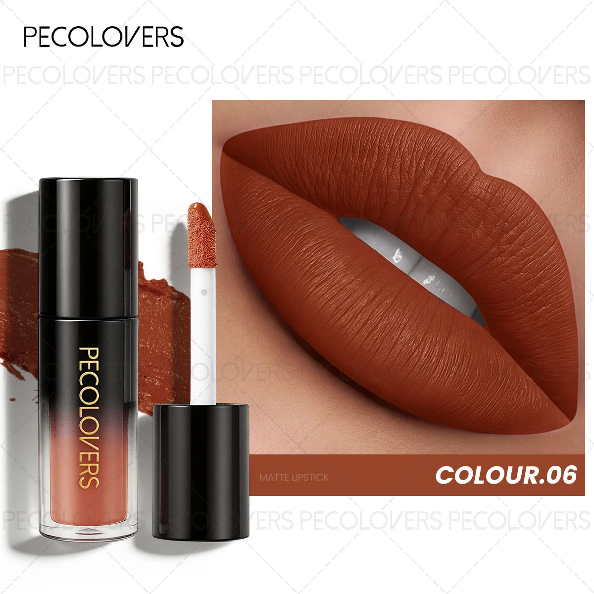 6PCS/SET Cream Matte Lip Tint Stick,Even Color Layering,Comfortable All-day Wear,Classic Neutral Lip Shades,Soft Fluffy Applicator Head,Compact Carry Lip Gloss Set,Suitable For Daily Travel And Everyday Female Makeup
