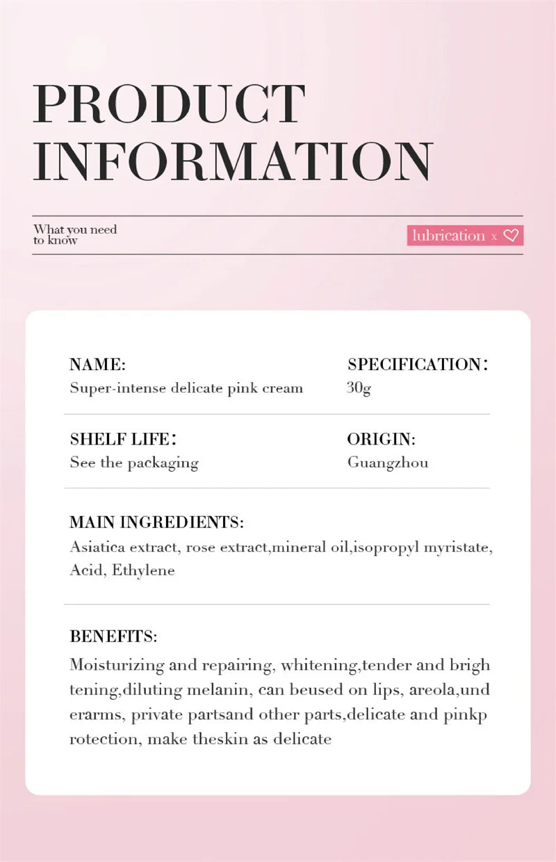 2pcs  Body Cream Lighten Melanin Pink Underarm Knees Inner Thighs Bleaching Cream Moisturizing Brightening Skin Care