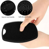 Exfoliating Silicone Brush Cleanser No Slip Handle Body Scrubber Cleans and Massages Skin Bathroom Accessories Bath Brush
