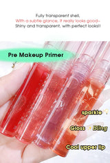 Four pack lip gloss set box, water gloss jelly lip gloss, moisturizing glass lips, not easy to stick to cup