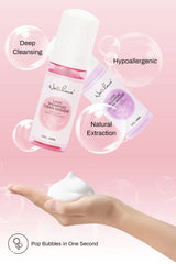 NATUHANA 60ml Gentle Lash Cleansing Mousse No Irritation Eyelash Shampoo for Extensions Grafting Makeup Remover Glue Cleanser