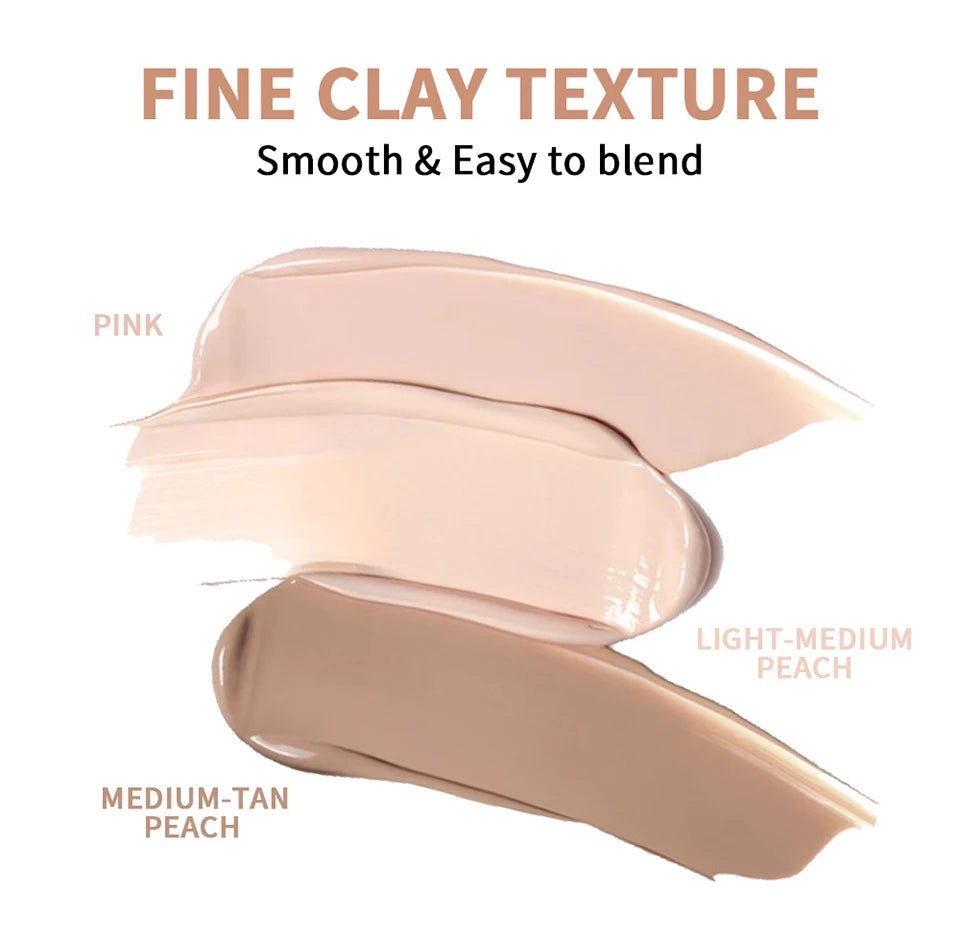 Undereye Color Correction Concealer Fine Clay Texture Brightening Smoothing Skin Waterproof Moisturizes Quick Cover Dark Circles