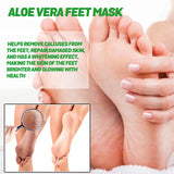 Aloe Vera Feet Mask Moisturizing Exfoliating Feet Mask Anti Drying Crack Remove Dead Skin Hydrating Foot Skin Care Foot Mask