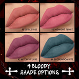 Gothic Bloody Lip Stain Matte Dark Red Green Halloween Lip Glaze Tint Knife Shaped Bottle Vampire Lipstick Makeup Waterproof