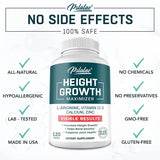 Natural Height Growth Maximizer for Kids, Teens and Adults Zinc and Calcium Increase Peak Height Supplement Bone Strength