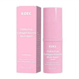 KOEC PDRN Pink Collagen Volume Multi Balm Stick, Anti‑Aging Moisturizing Serum Stick for Fine Lines, Dull Skin Brightening