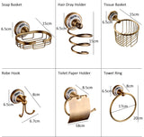 Antique Bronze Bathroom Accessories Sets Towel Shelf Towel Holder Toilet Paper Holder Rove Hook Ceramic Bathroom Products EL3100